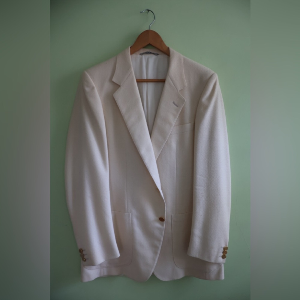 Ermenegildo Zegna Vintage Tan Blazer Men’s Sz 40R Rare Designer